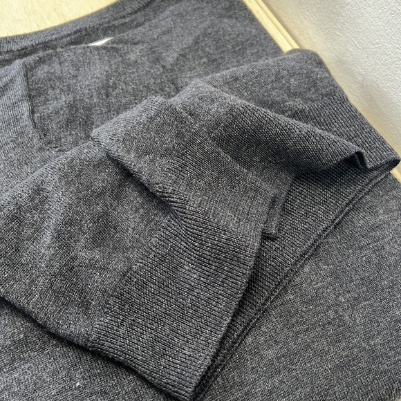 NWT - Joseph Abboud BIG and Tall Merino Wool V-Neck Sweater, Charcoal - Size 3X - Picture 8 of 9